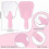 2 Pieces Tooth Shaped Handheld Mirror Cute Tooth Shaped Mirror Makeup Hand Held Plastic Mirrors with 2