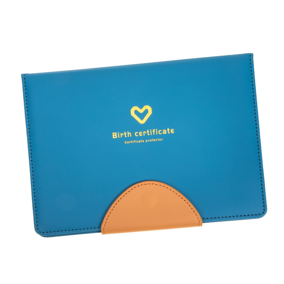 Leather Birth Certificate Holder Baby Document Organizer Durable Travel Case for Newborns