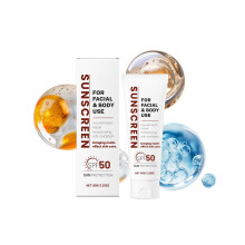 Mineral Sunscreen SPF 50+ Broad Spectrum, Water and Sweat Resistant Non Greasy Moisturizing Face and Body Sun Lotion for Beach and Outdoor Sports
