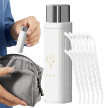 Refillable Floss Pick Holder with Automatic Dispensing, Compact Travel Case for Bathroom Use