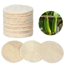 30 Pcs Natural Loofah Facial Scrub Pads for Gentle Skin Exfoliation and Deep Cleansing
