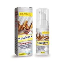 Extra Strength Whitening Toothpaste for Smokers, Tobacco Stain Removal and Fresh Breath, Enamel Safe 60ml Tube