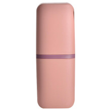 Travel Toothbrush Case with Dual Cups, Large Capacity Hygienic Holder for Toothpaste and Brushes