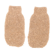 Exfoliating Bath Gloves 2pcs Natural Jute Mitts Deep Body Cleansing Elastic Fit for Spa