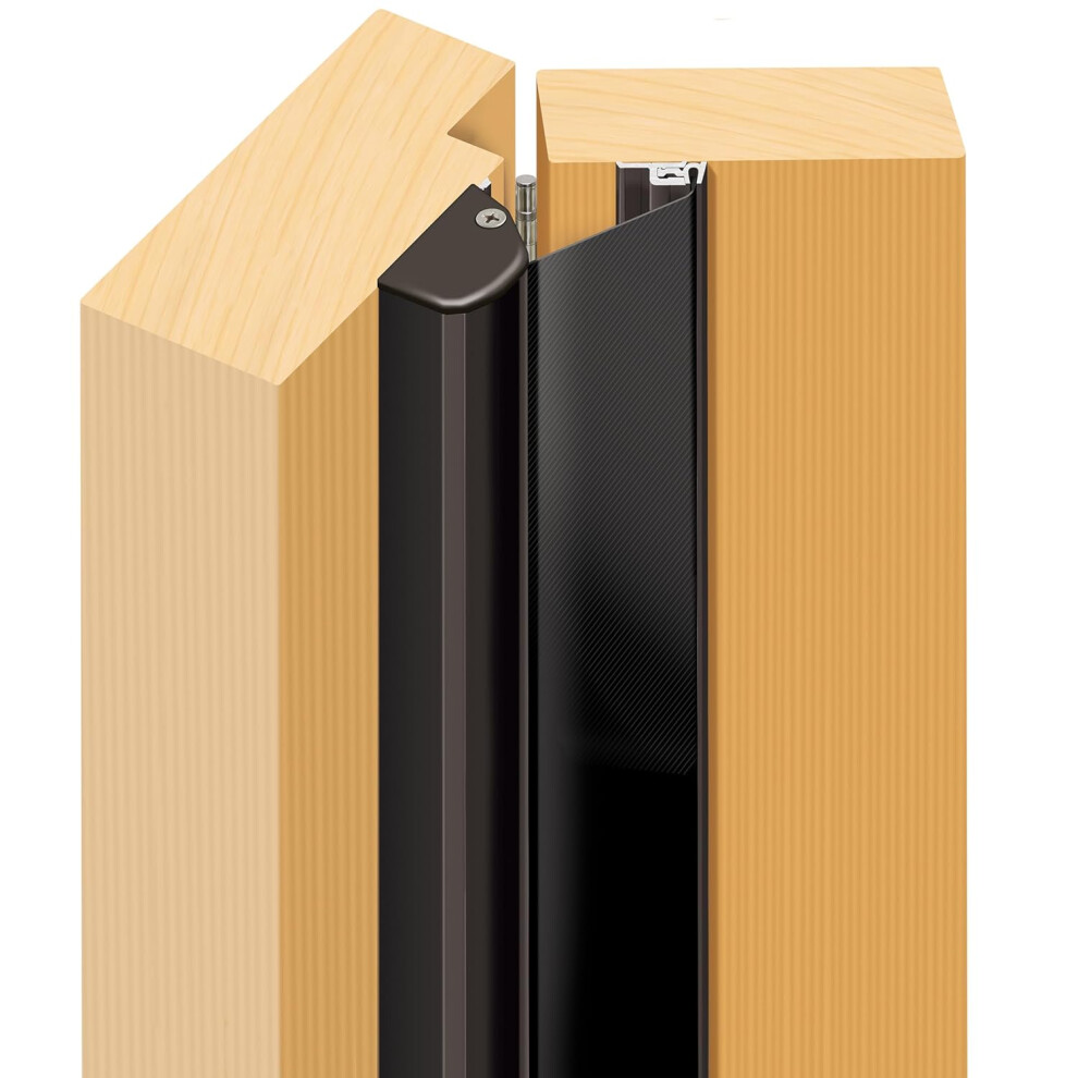 Exitex Roller Finger Protector 1925Mm, Door Hinge Safety Guard For Schools, Nurseries & Commercial Use, Professional Little Fingers Protection, Black