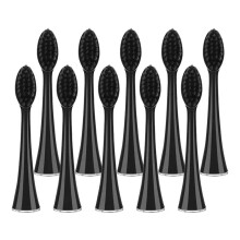 Replacement Electric Toothbrush Heads 10 Pack Bamboo Charcoal for Adults, Compatible with Yellow Burst, Enhanced Cleaning Action