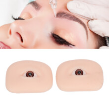 Soft Silicone Eye Model for Makeup, Piercing & Suture Practice, Brown
