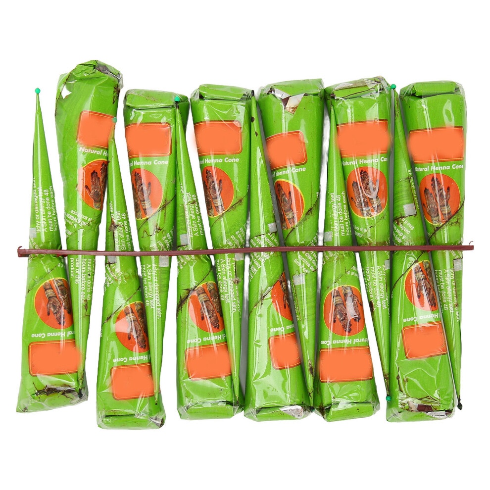 Light/Brown/Cream 12Pcs Henna Tattoo Cones, 300G Total, Temporary Hand Art