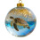 Nature Bird Pattern Clear Acrylic Christmas Ball-turtle 1