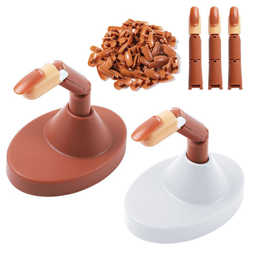 Flexible Nail Training Hand with Replaceable Tips and Stable Base for Professional Acrylic Practice 1