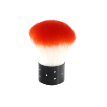 Soft Mushroom Nail Dust Brush with Ergonomic Diamond Handle, 2 in 1 Makeup Powder Brush Random Color