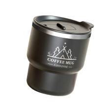 400ML Thermal Cup 304 Stainless Steel Double Layer-Black