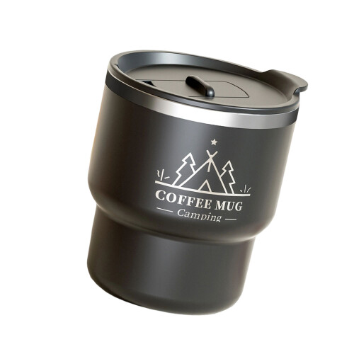 400ML Thermal Cup 304 Stainless Steel Double Layer-Black