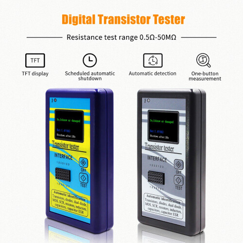 M328 Multi-Purpose Transistor Tester 1.8 Inch TFT LCD for Diode Resistor ESR Capacitance Inductor  Meter B 2