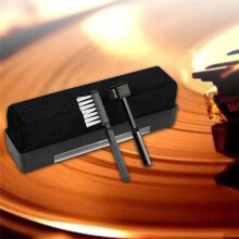 Kit de Limpeza de Discos de Vinil, Escova de Limpeza Antiestática, Removedor de Poeira para Toca-Discos LP e Fonógrafos