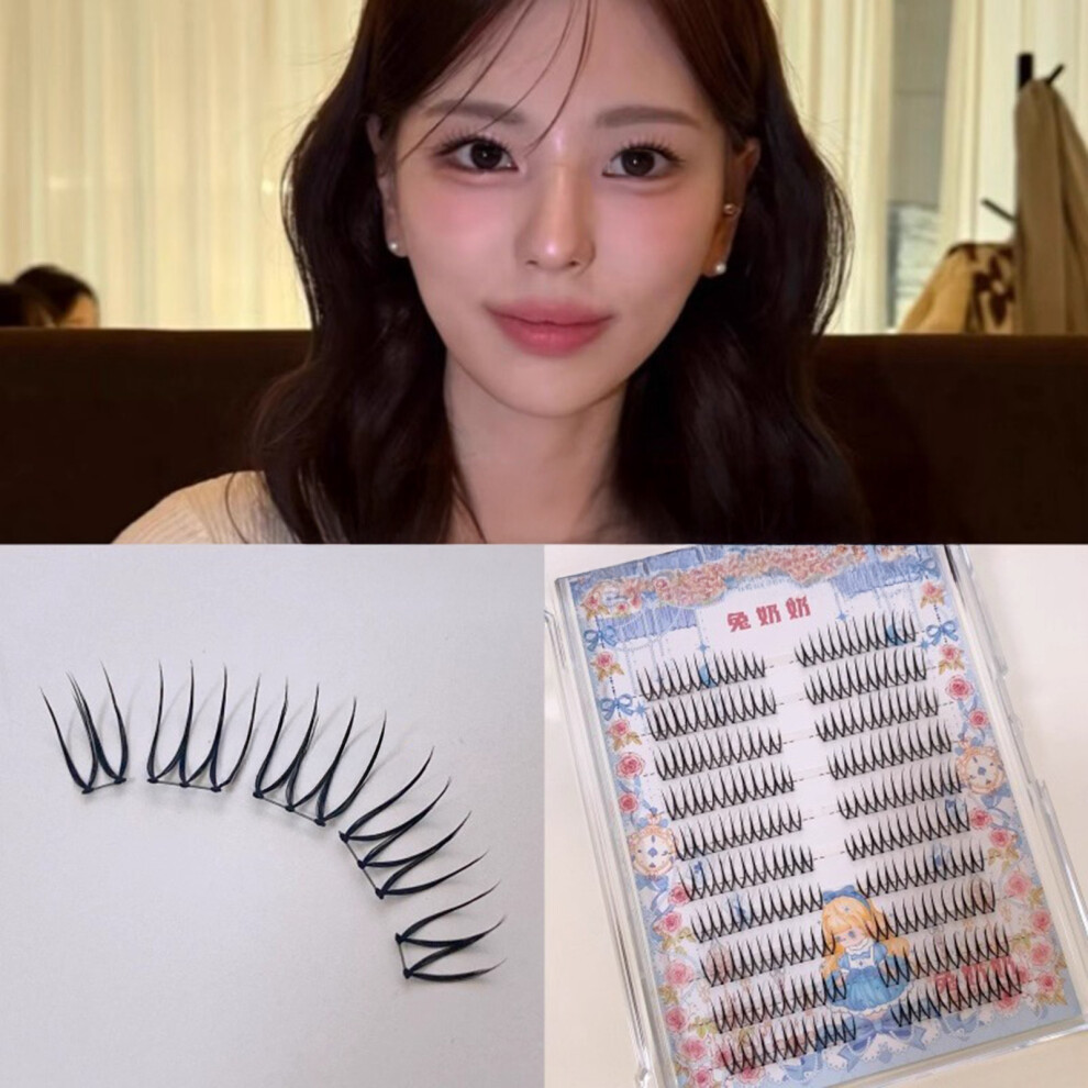 Dachuang Beauty Asian Black U-Shaped False Eyelashes - Natural Thick Look