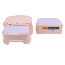 Kids Step Stool Set 3 Pcs Pink Nursery Stable Skidproof Edges Bathroom Toilet