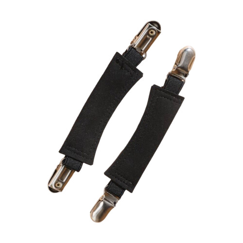 No Slip Leather Shoe Clips Comfortable Invisible Heel-Black
