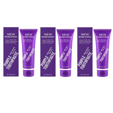 Purple Toothpaste Teeth Whitening Set, Gentle Daily Care for Stain Removal, Fresh Breath, Enamel Protection (3PCS)
