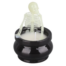 Świeca do kąpieli "Szkielet na Halloween" z żywicy, wosk plastikowy, 10x10x10 cm