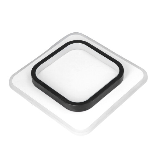 Luminária de teto LED quadrada em acrílico e alumínio, 20W