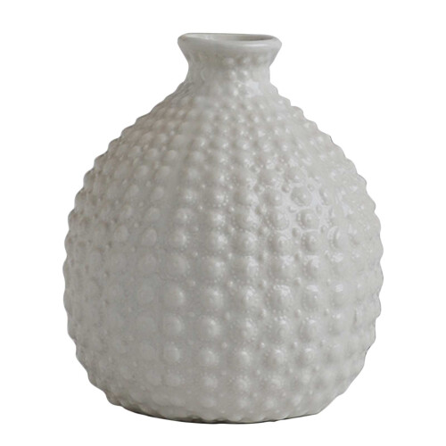 17cm Tall Ceramic Vase with Unique Texture for Home Decor Featuring Simple Elegant Design