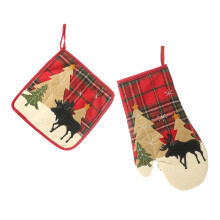 Weihnachts-Topflappen- und Platzdeckchen-Set