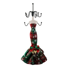 Elegant Jewelry Display Stand With Iron Base Plastic Polyester