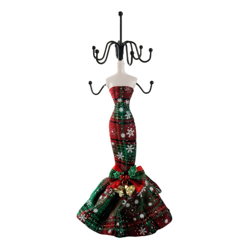 Elegant Jewelry Display Stand With Iron Base Plastic Polyester