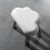 Taburete infantil de plástico con forma de nube, blanco. 5