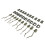 30 Pieces OD Green Backpack Clip Strap Set with D Ring & Buckles 10