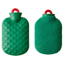 Fleece Cover Hot Water Bottle Antileak-Green Large size 800ml