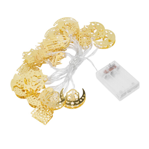 Luci decorative in ferro per il Ramadan – Forme di luna e stella, 3 m, 20 1
