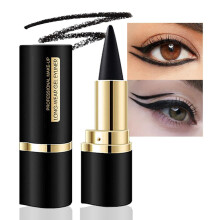 Black Gel Eyeliner Pencil Waterproof Longwear Smudge Proof Multiuse Smooth Black Eye Makeup