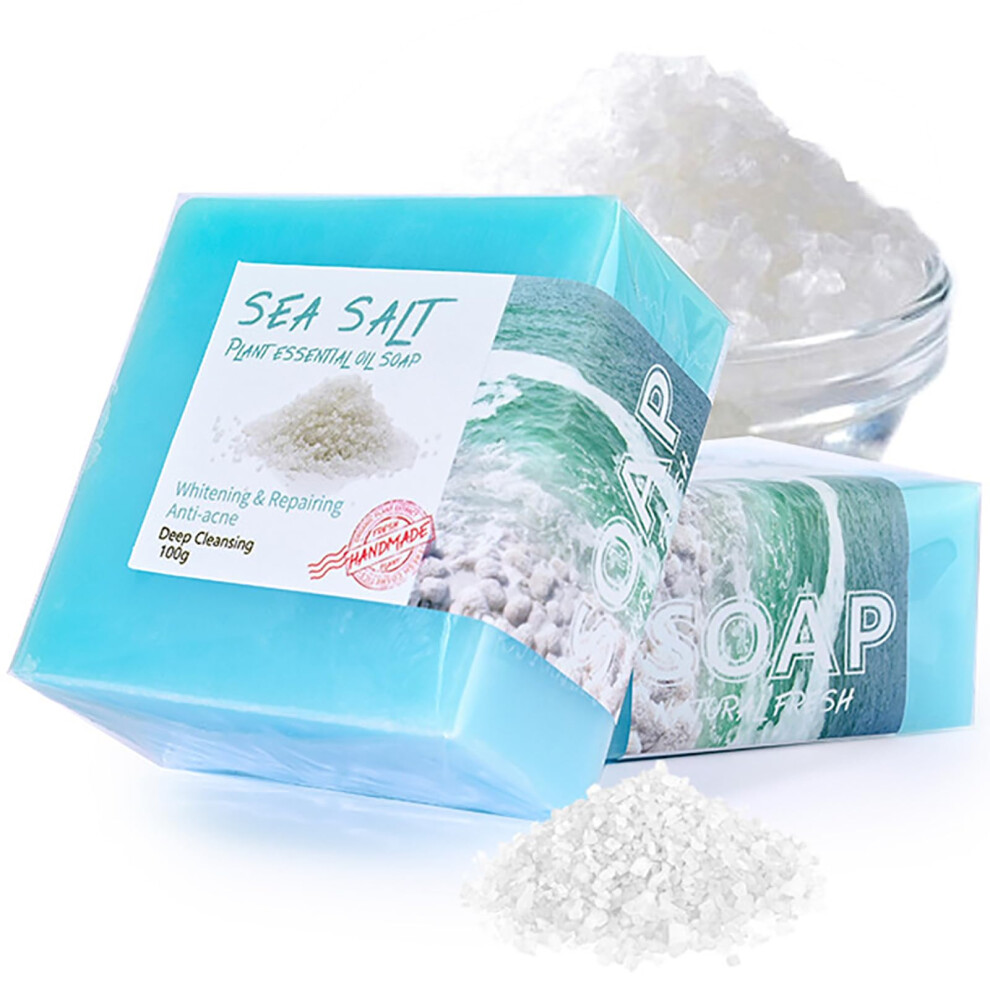 Sea Salt Soap 100g for Men and Women Face and Body Wash with Moisture Retention Formula