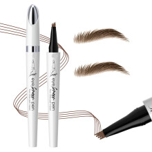 Waterproof Eyebrow Pencil 2PCS Light Brown FourClaw Design SmudgeProof Natural Brow Pen