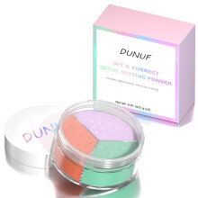 Color Correcting Setting Powder, Triple Color Correction Loose Powder for Redness and Dark Circles, Long‑Lasting Oil Control Matte Finish, 3x2g
