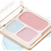 3 Color Cream Blush Palette with Matte Face Highlighter, Multi Purpose Silky Blend for Natural Glow (03, 6.5g)