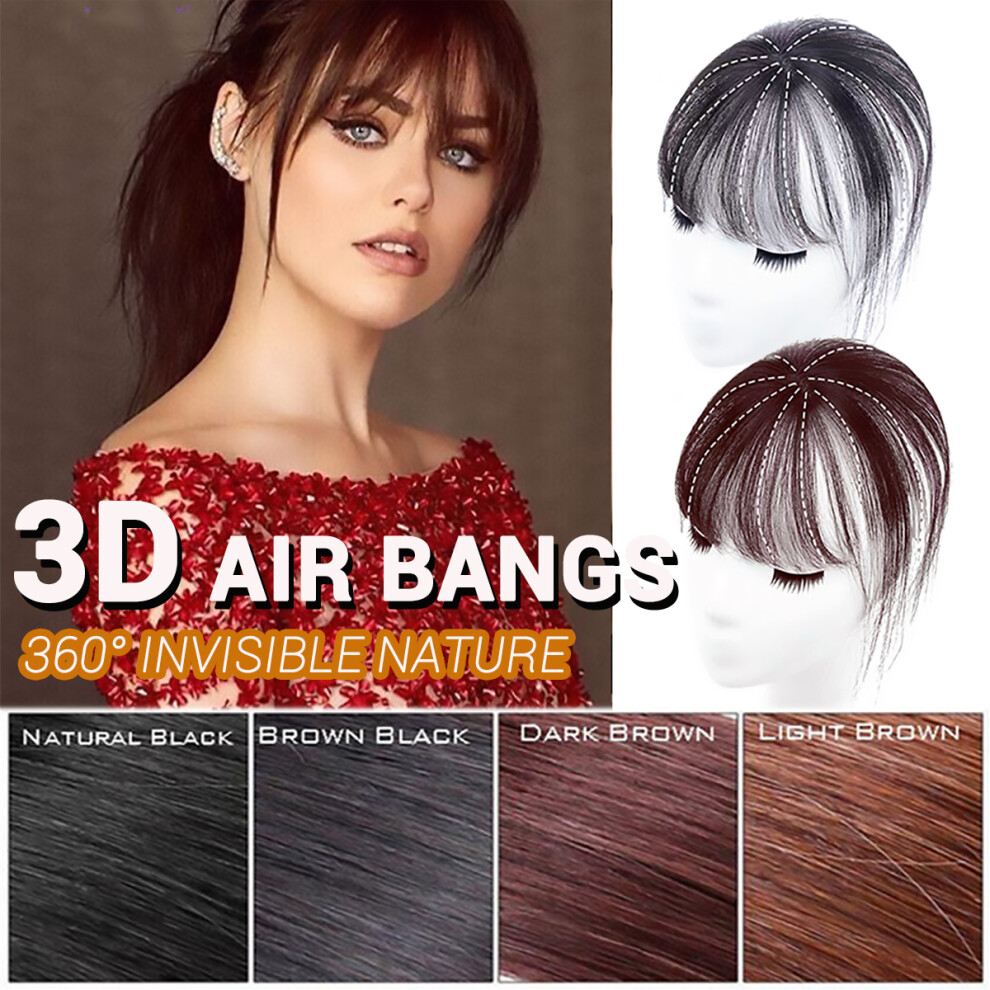Reach-Tools Unisex Brown (Light ) 3D Bangs Wig With Clips For Women & Girls