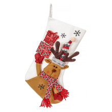 Christmas Stockings Santa Snowman Reindeer49x22cm