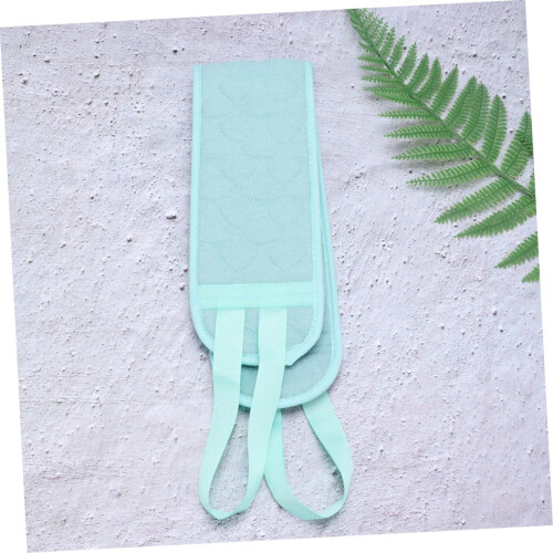 Long Back Scrubber for Shower with Handles, Exfoliating Bath Towel Strap for Deep Back Cleansing 2