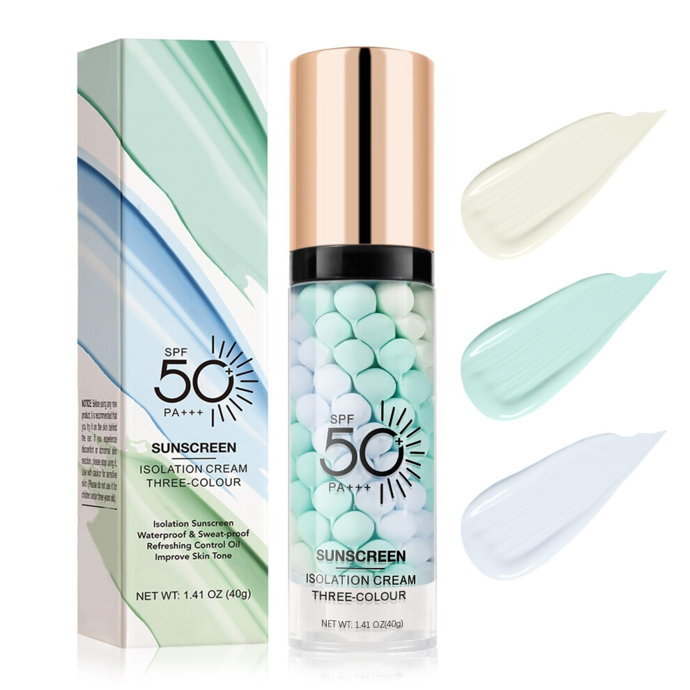 Cream Color Correcting Primer Spf50 Pa+++ Hydrating Makeup Base With Triple Color Correction 40G