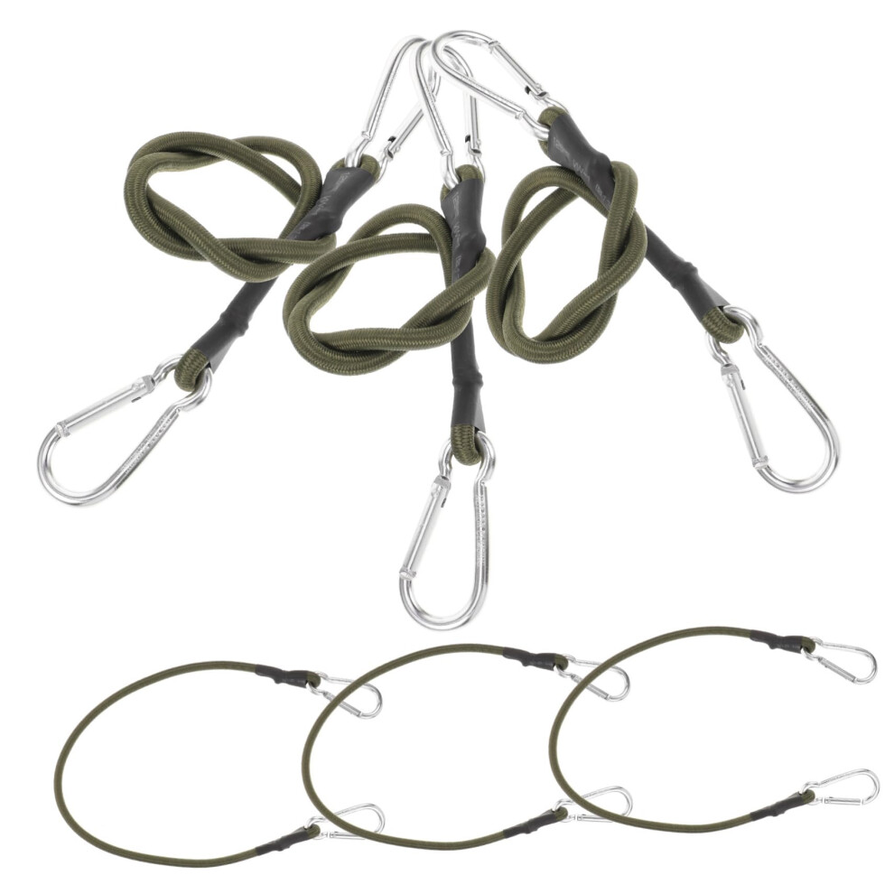 6Pcs Heavy Duty Bungee Cords With Carabiner Hooks 8Mm Elastic Rope For Camping Luggage Tent 9169991554792