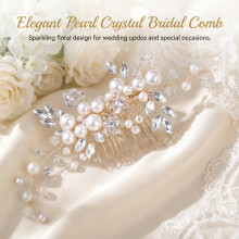 Pearl Rhinestone Bridal Hair Comb for Wedding
