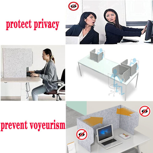 Folding Desk Privacy Panel Acoustic Desk Divider for Office Noise Reduction 2