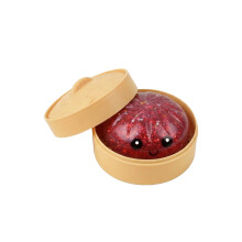 (Transparent Red, 1pc) Stress Relief Bouncy Bun Toy for Kids & Adults