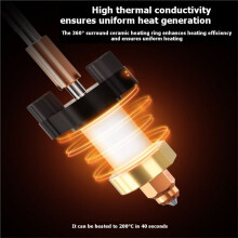 0.4mm Hotend for  K1C K1 MAX Ceramic Heating Block Kit Quick-Swap Integrated Nozzle 3D Printer Parts Black