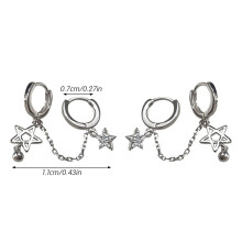 (Star) Luxury Rhinestone Tassel Earrings for Parties & Events
