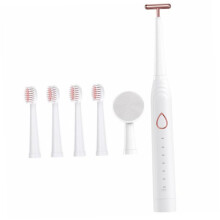 Rechargeable Electric Toothbrush for Adults and Kids with Gentle Cleaning Modes and Deep Plaque Removal