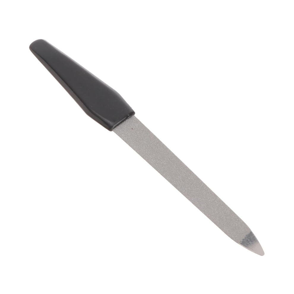 DoubleSided Stainless Steel Nail File and Buffer with Ergonomic Handle for Smooth Nail Finish